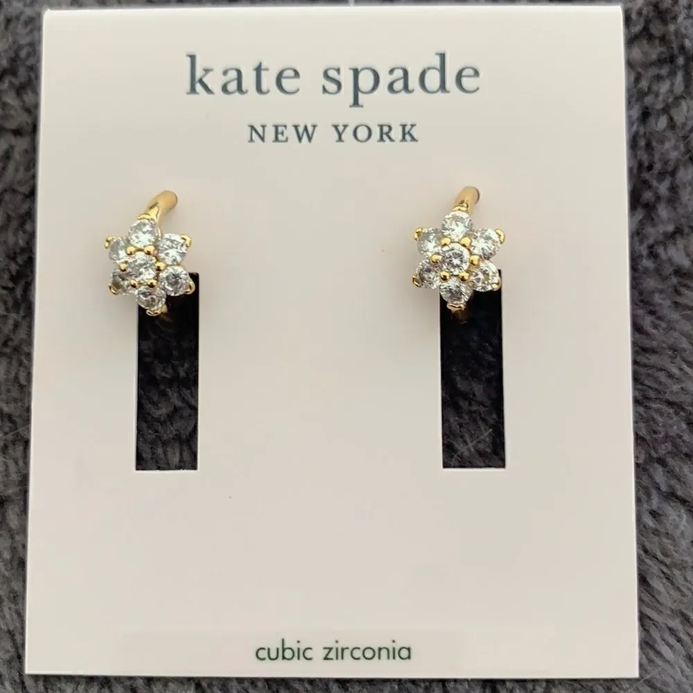 🆕Kate Spade flower hoops earrings P1